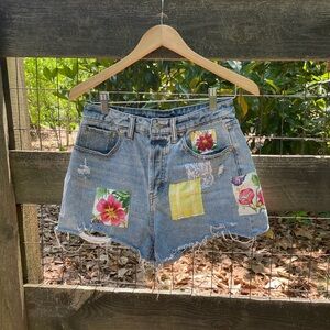 Wild Fable Floral Patch Jean Shorts